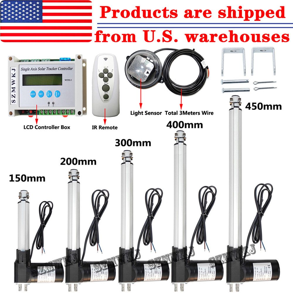 Single Axis Solar Tracker Kit – 6000N Linear Actuator Controller Sun Tracking IG