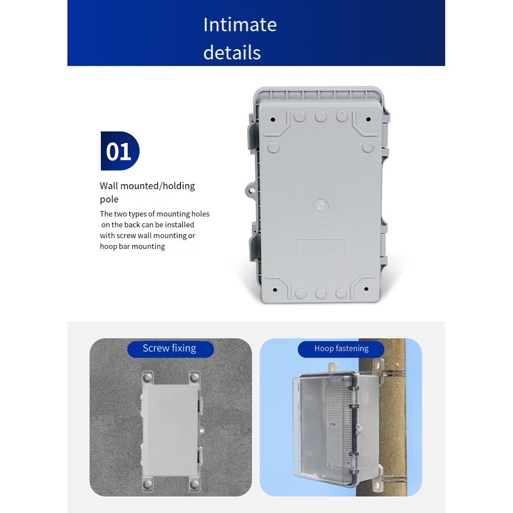 Waterproof Plastic Protective Box for Outdoor Socket with Rust Resistant Parts