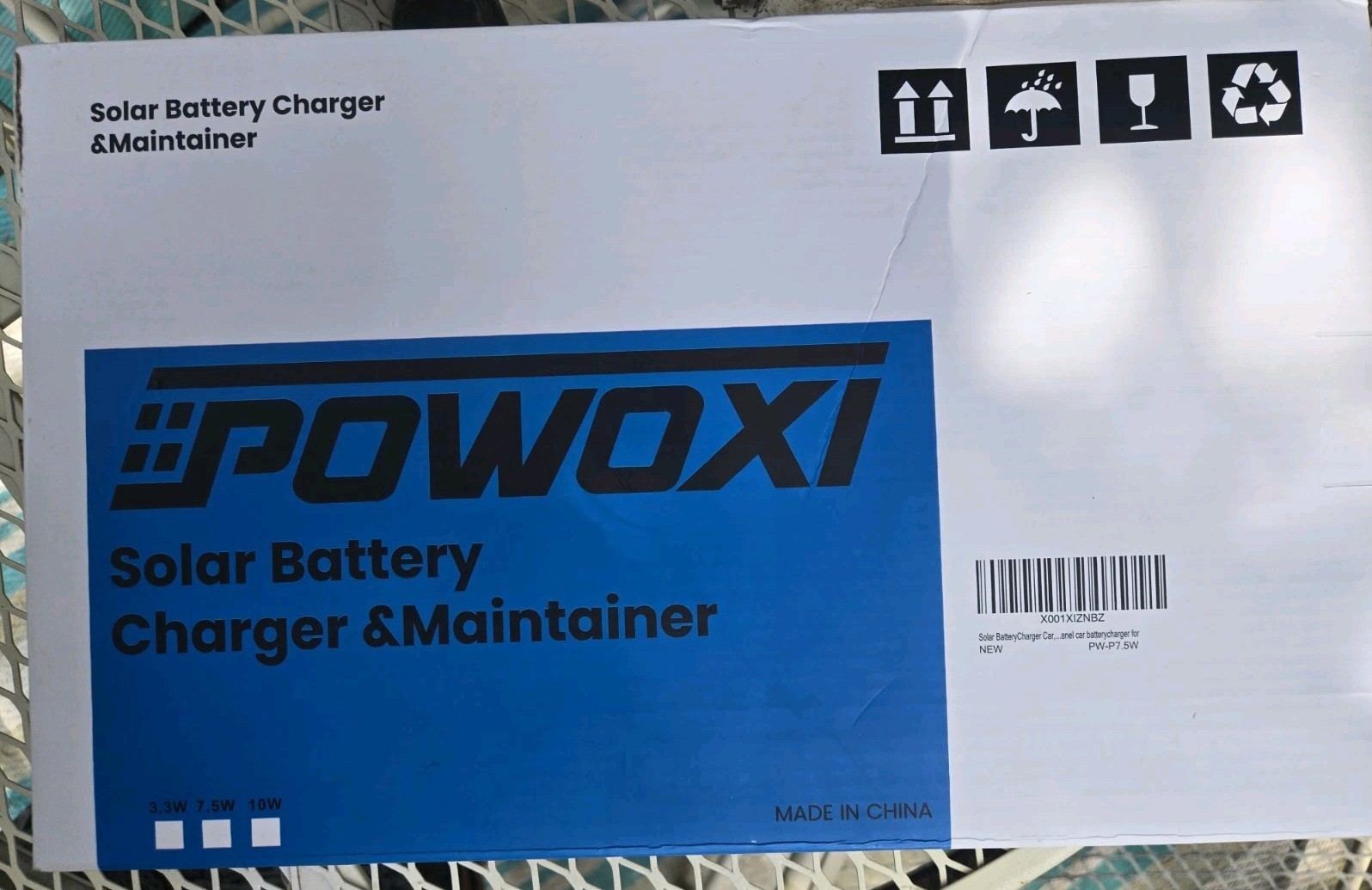 POWOXI 7.5w Solar Battery Trickle Charger Maintainer 12v Solar Panel Kit for Car