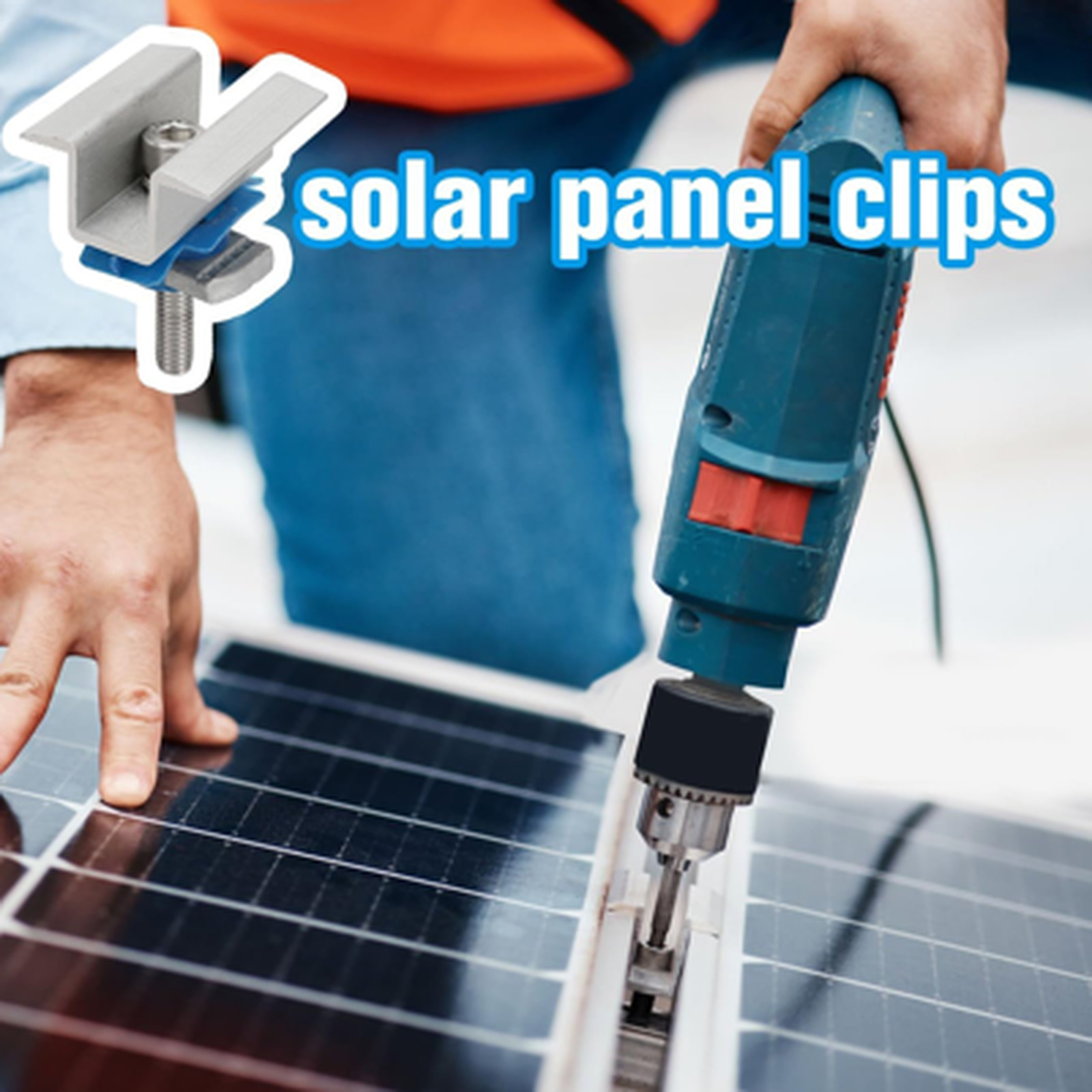 10 Pcs Adjustable Solar Panel Mounting Brackets Aluminum Support Clips for Roof