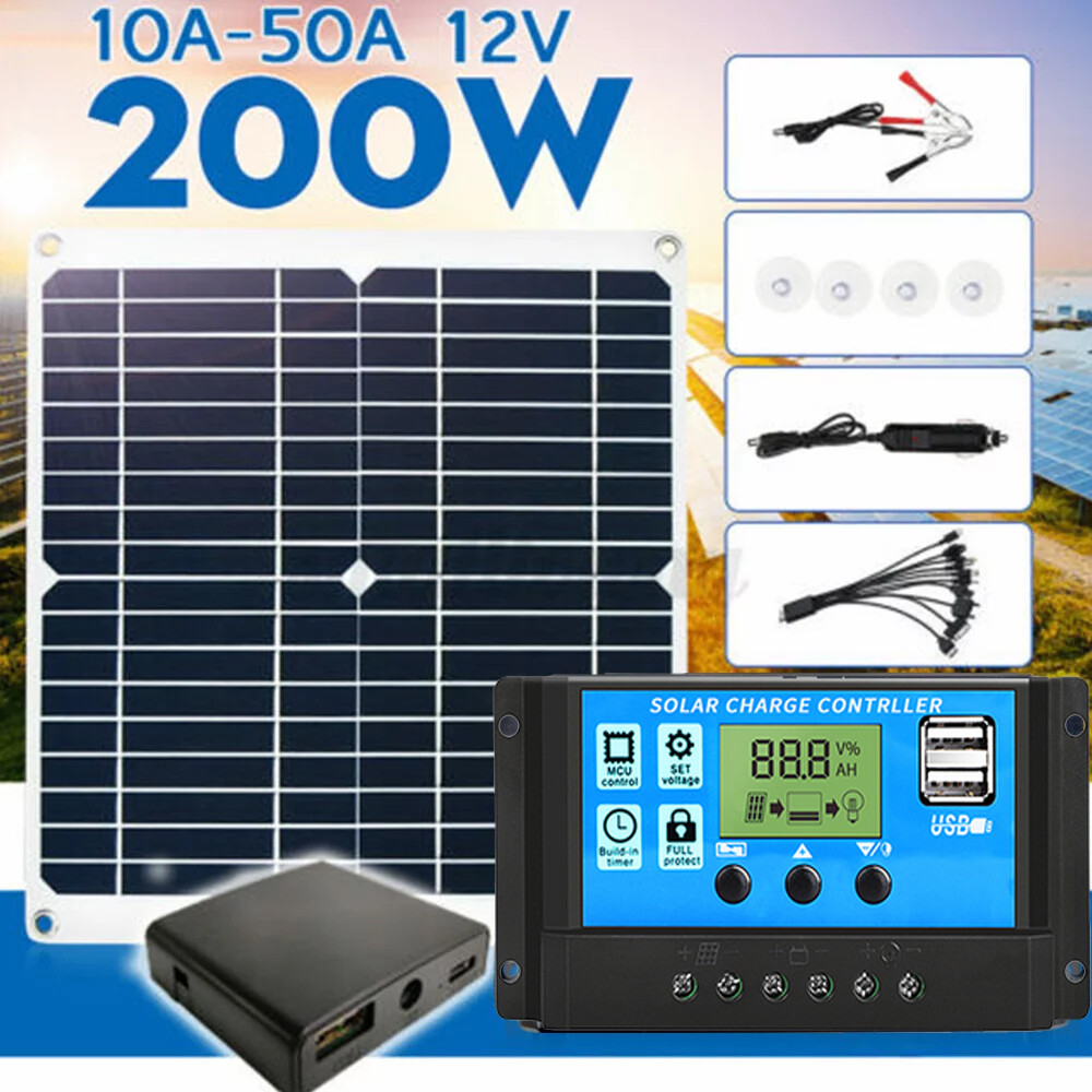 4000 Watts Solar Panel Kit 100A 12V Battery Charger with Controller Caravan Boat