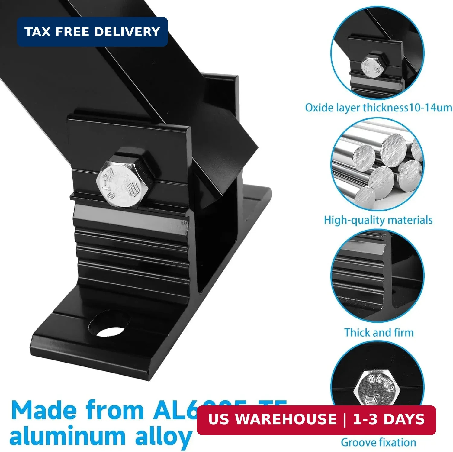 Adjustable Solar Panel Tilt Mount Brackets Aluminum Alloy Solar Panel Mounting S