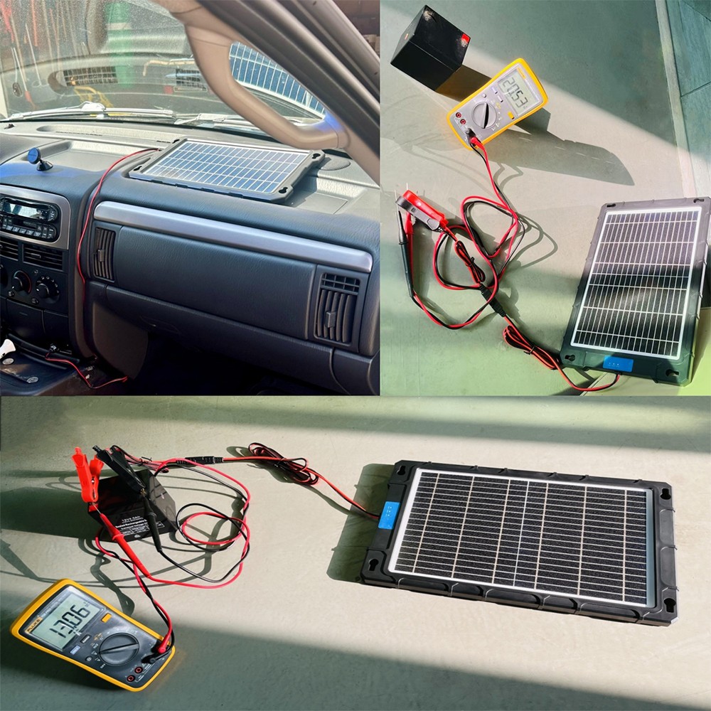 12V Solar Panel Battery Maintainer Trickle Charger Kit for Car Boat RV Trailer