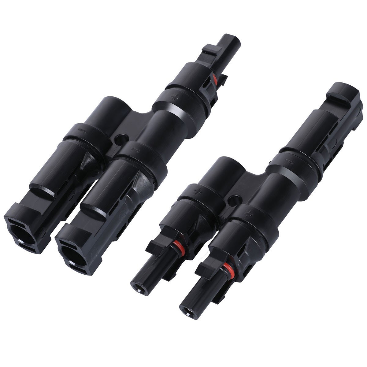 1 Pair T Branch Connectors Solar Panel Connector MMF+FFM for Parallel Connection