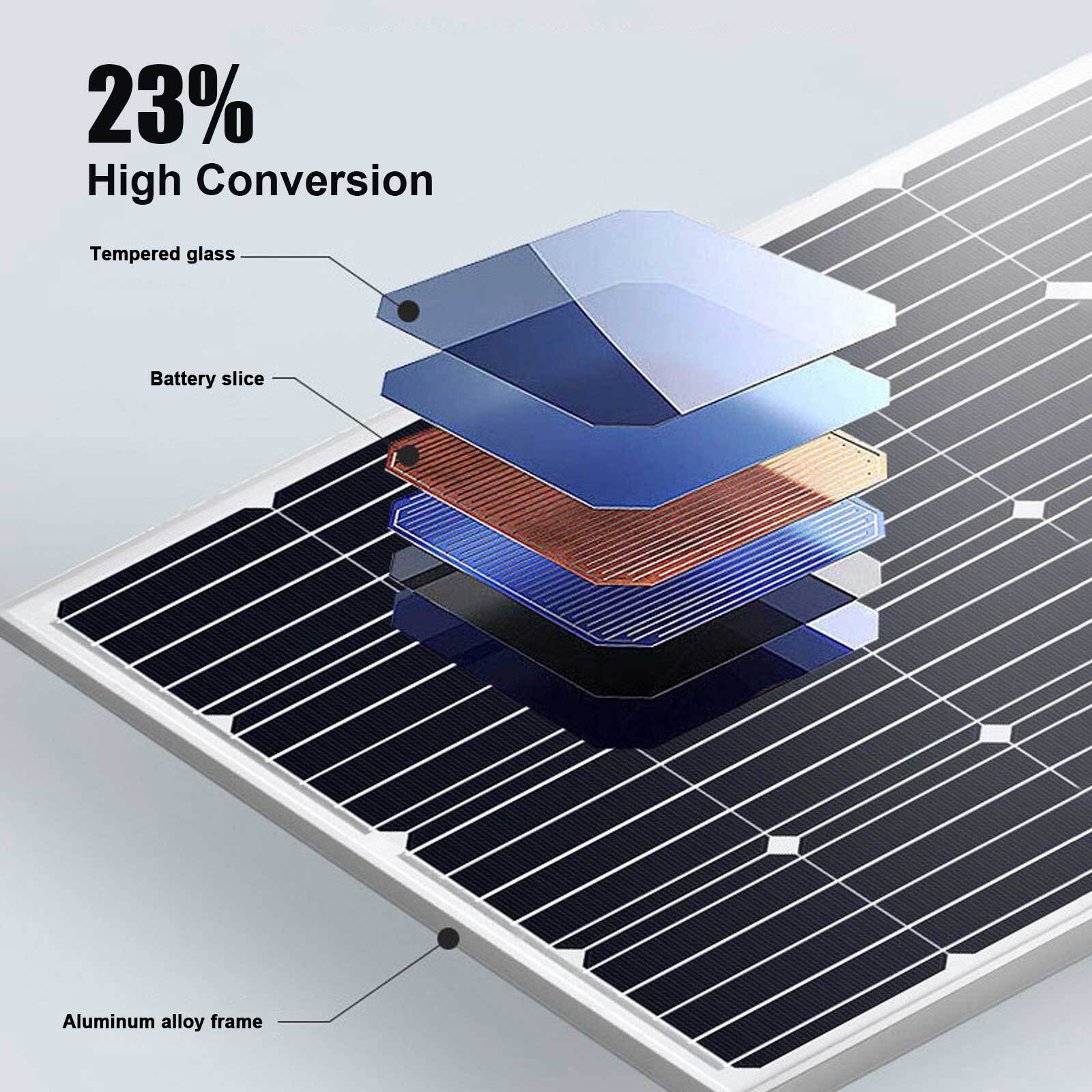 400W Solar Panel Kit High-Efficiency Charger Battery Off Grid Caravan RV Home US