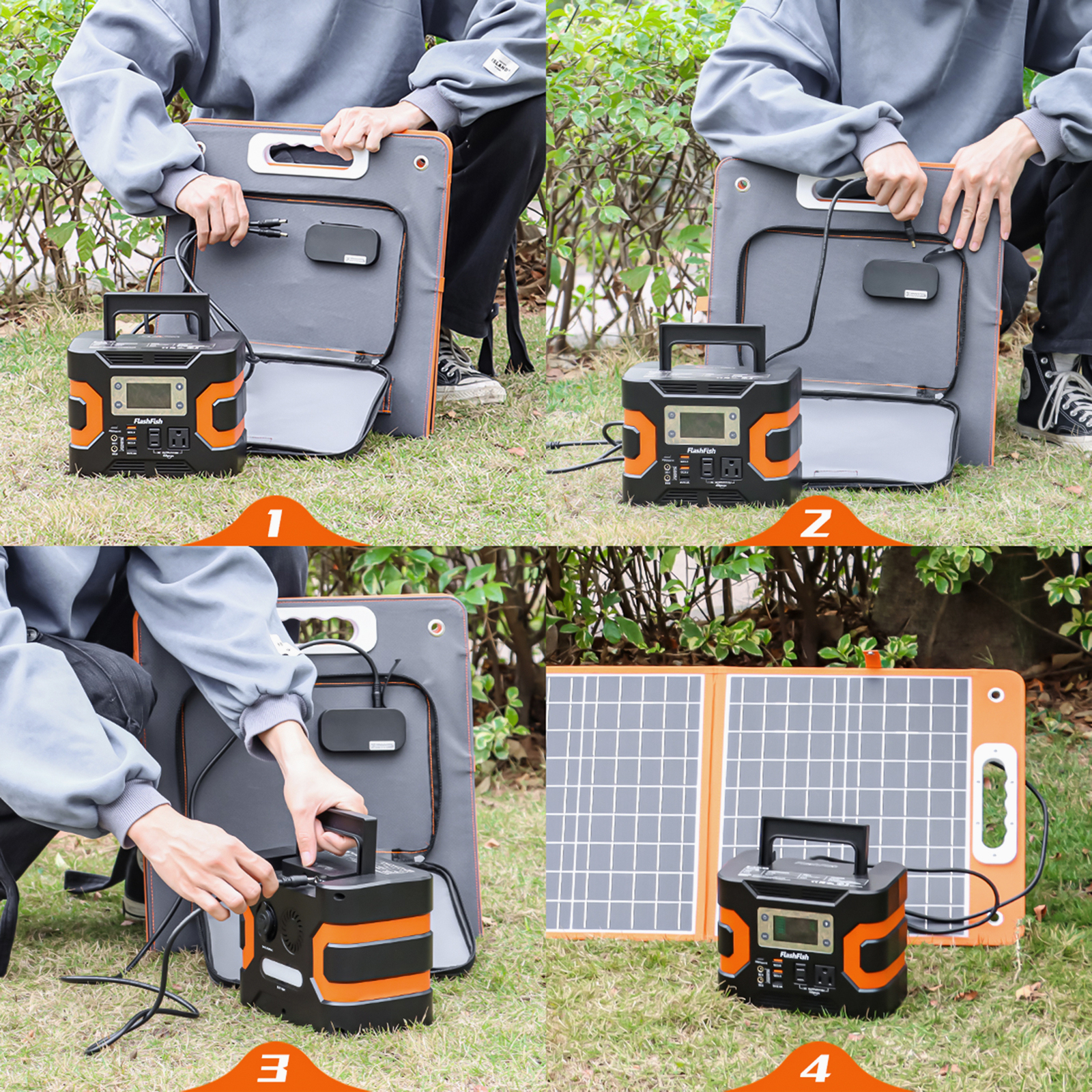FlashFish 200W 151Wh Portable Power Station & 60W 18V Foldable Solar Panel A5M0