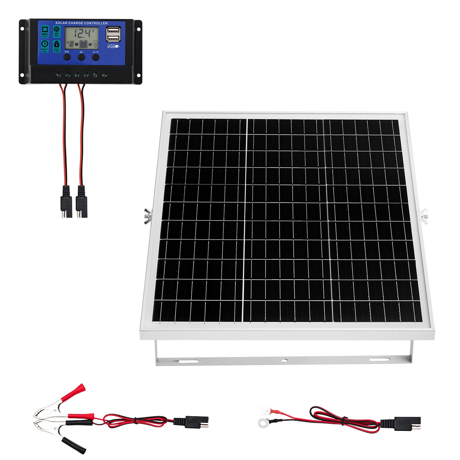 Uimoso 25W 12V Solar Battery Charger Maintainer with MPPT Controller