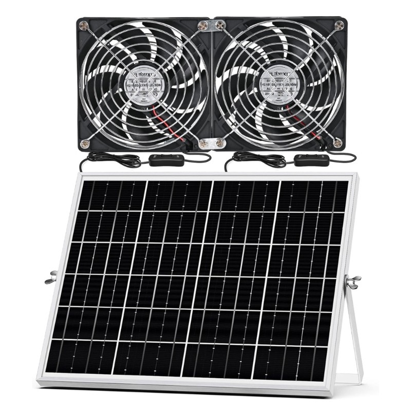Solars Powered ABS Ventilation Device 12V 3000RPM For Indoor Temperature