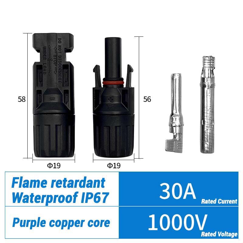 Solar Panel Y / T Branch Cable Connection Waterproof Adapter Connector Extension