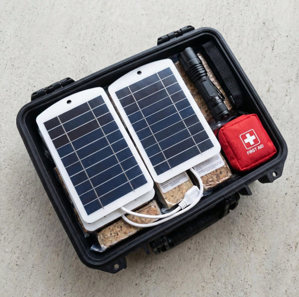 USB Solar Panel Power Bank for Outdoor Camping Hiking Phone Charger