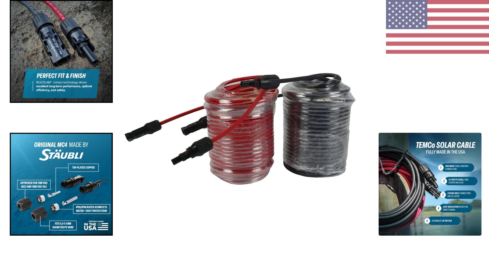 High-Quality 10 AWG Solar Extension Cable 200 Ft for Reliable Power Transmission