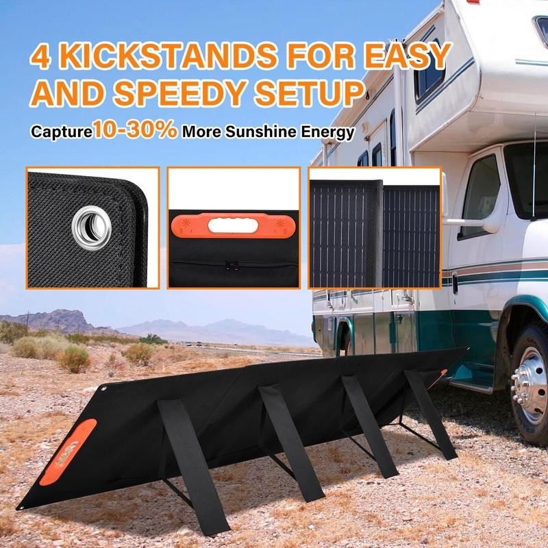 New 400W Portable Solar Panel Waterproof IP66 Foldable for Outdoor/RV/CAMP—