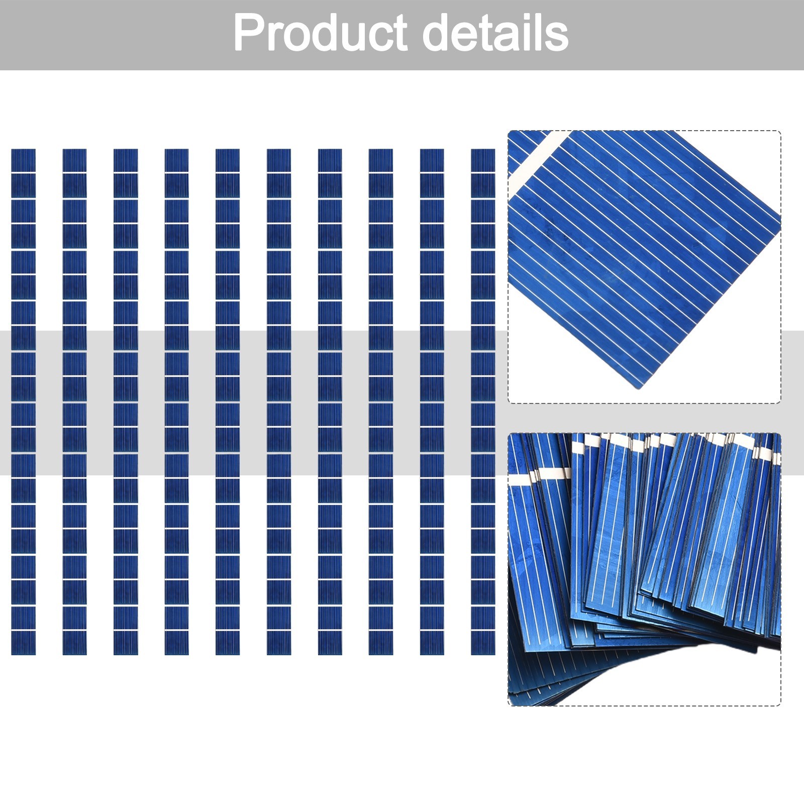 For Solar Panel Collection of 100pcs Lightweight Polycrystalline Cells
