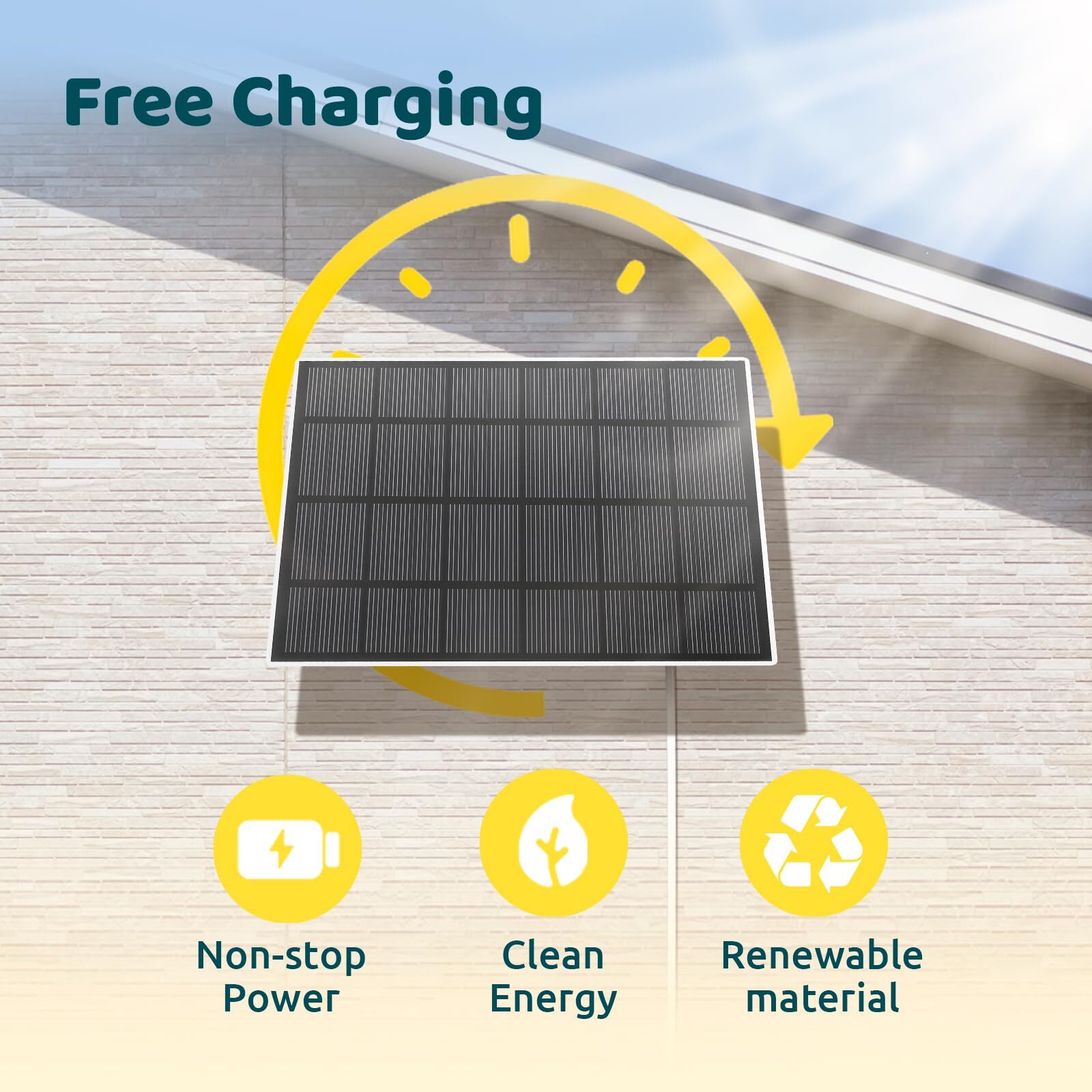 Solar Panel Compatible with Netvue Birdfy Feeder Camera IP65 Waterproof 360 S…
