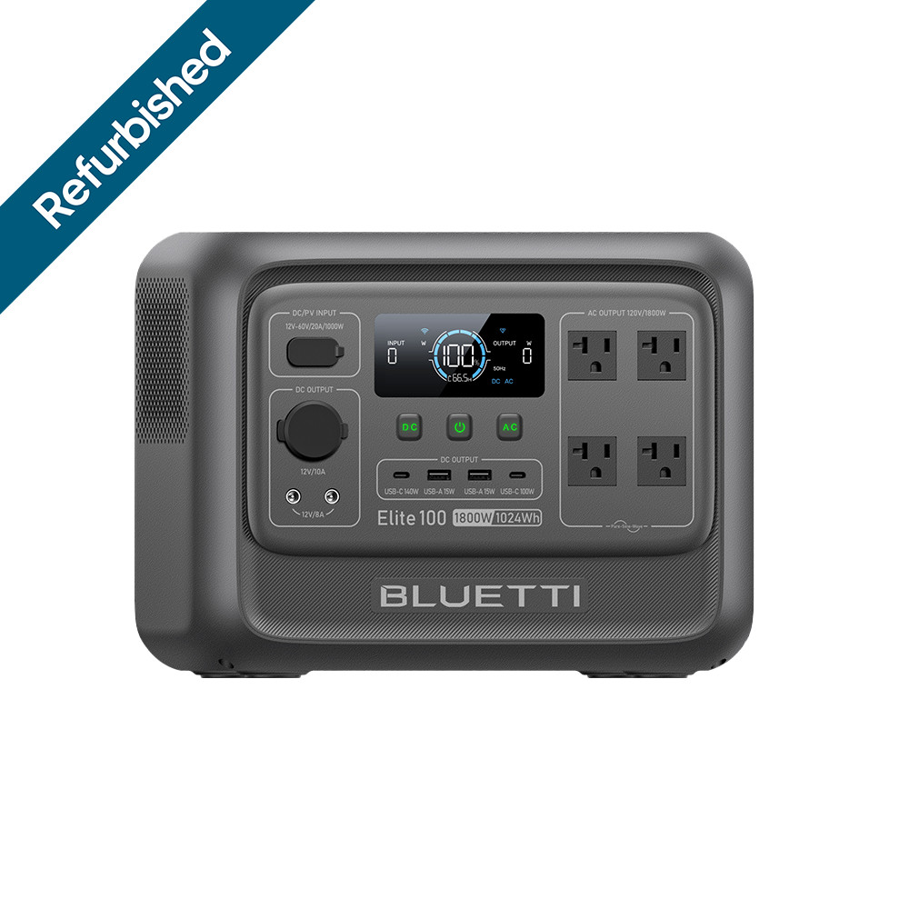 BLUETTI Elite 100 V2 1800W 1024Wh Portable Power Station Off-Grid Refurbished