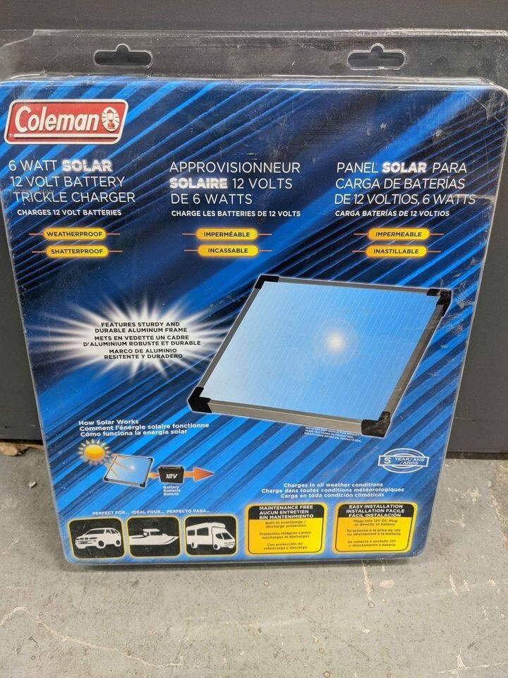 Coleman 6 Watt Solar Battery Trickle Charger 58022