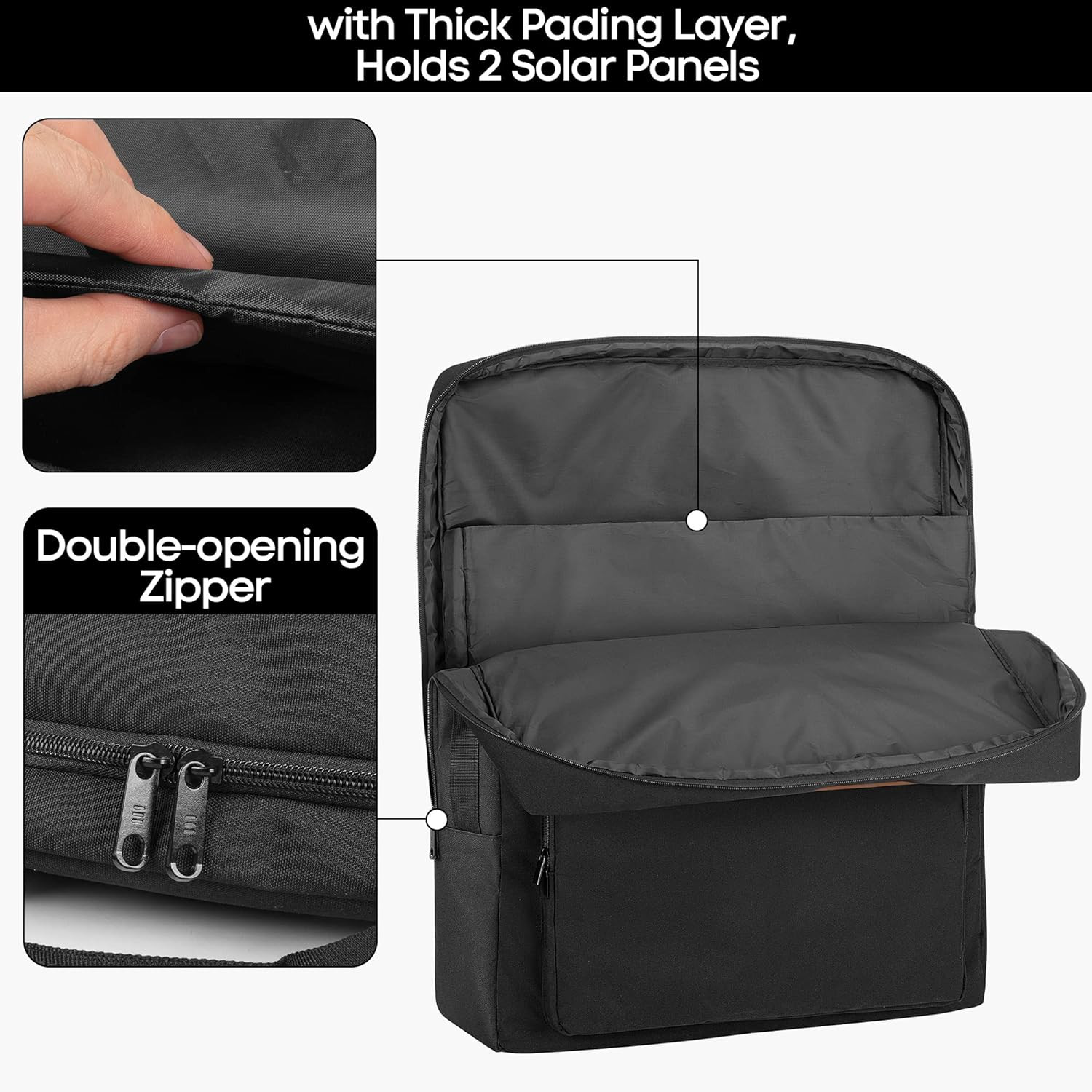 Solar Panel Storage Bag Compatible with Jackery SolarSaga 100W 100X 200W,Padded