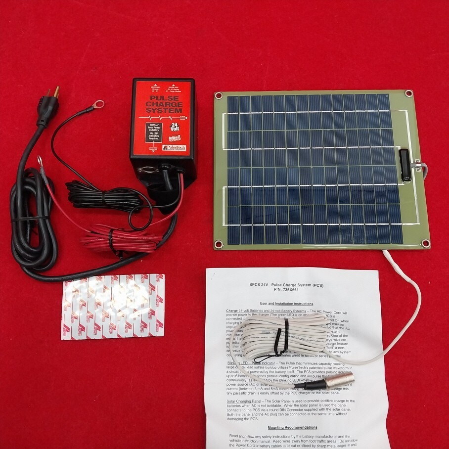 PulseTech 24V Battery Charger System with Solar Panel 6W(SPCS 24V)