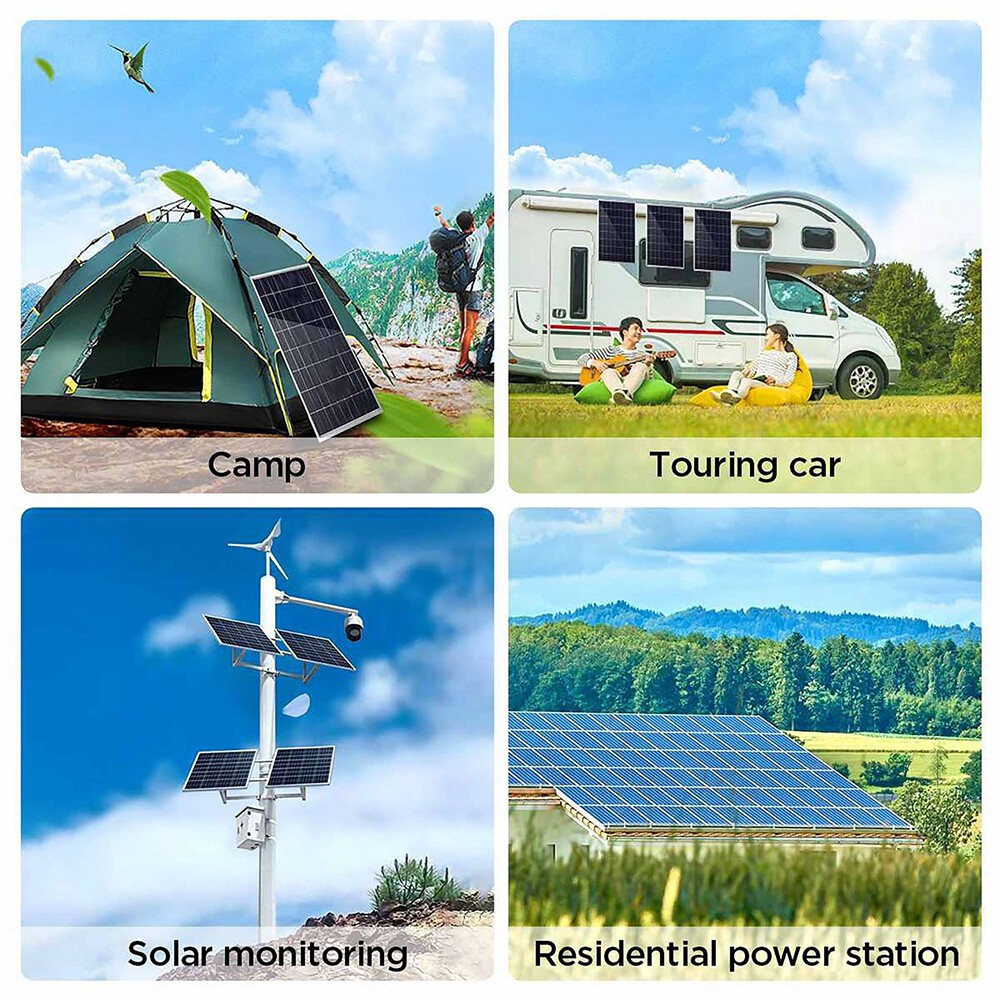 30W Trickle Solar Panel 12V Charger Battery Charger Kit Maintainer RV Boat Car
