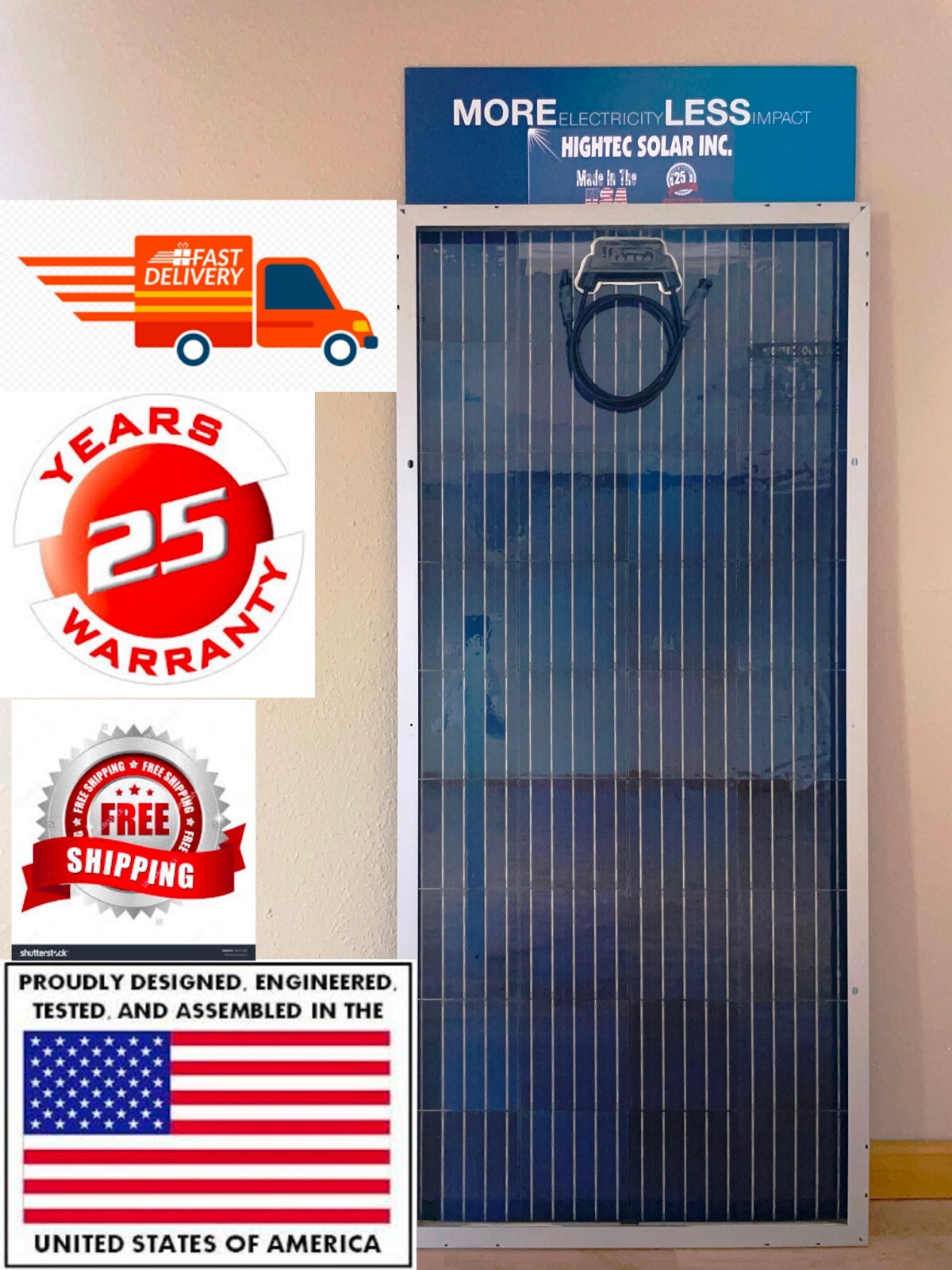 1 ~ 220W~286W 30% BSTC*BIFACIAL SOLAR PANEL AMERICAN MADE SUPER PANEL RV boat
