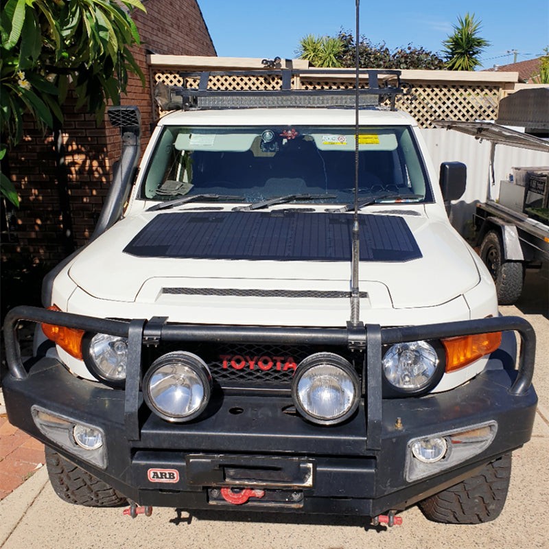 Toyota FJ Cruiser 105W 12V Lensun Hood Solar Panel ETFE Anti Glare Offroad F3