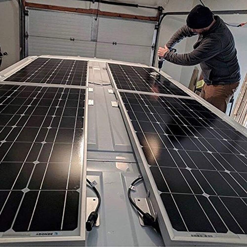 2 Sets of Corrosion-Resistant Z Brackets for Solar Panels – Lightweight Aluminum