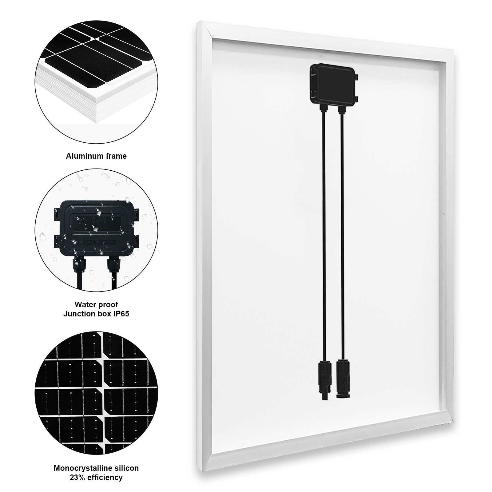 1000W 12V Solar Panel High Efficiency Mono Off Grid For Home Garden RV Battery