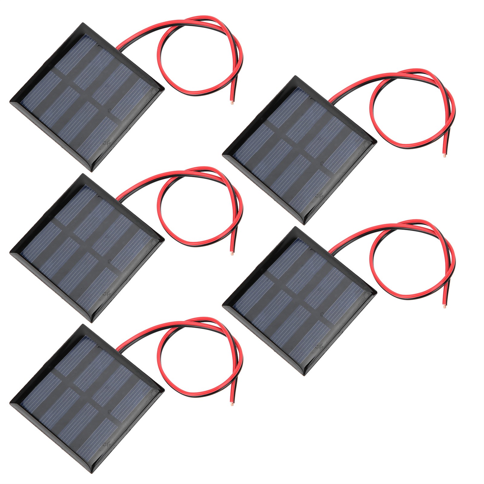 5Pcs Solar Panel Power Supply Module Board With 30CM Red Black Line DC2V 150mA