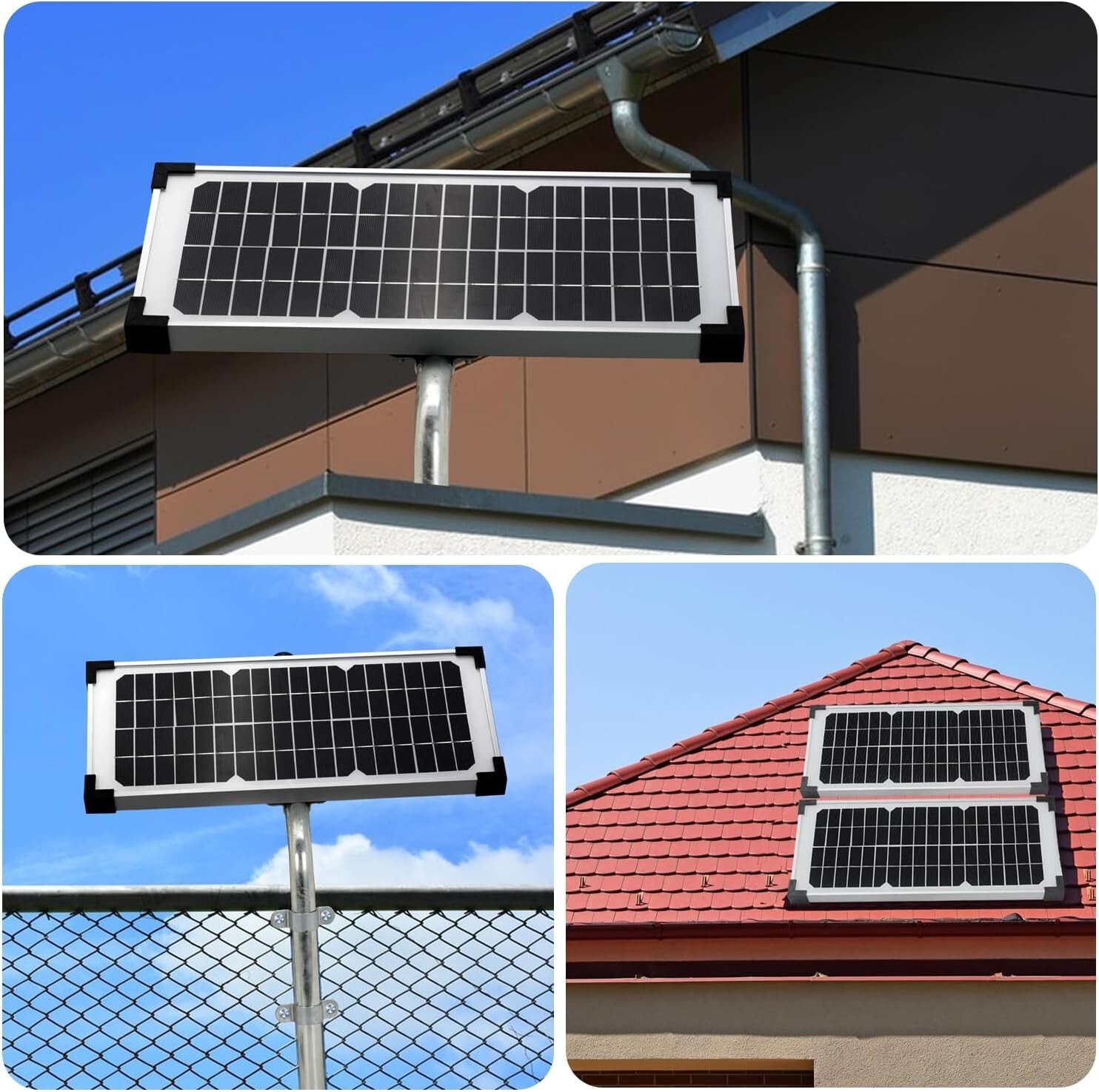 FM123 Solar Panel Kit,Compatible with Mighty Mule Automatic Gate Openers,10 Watt