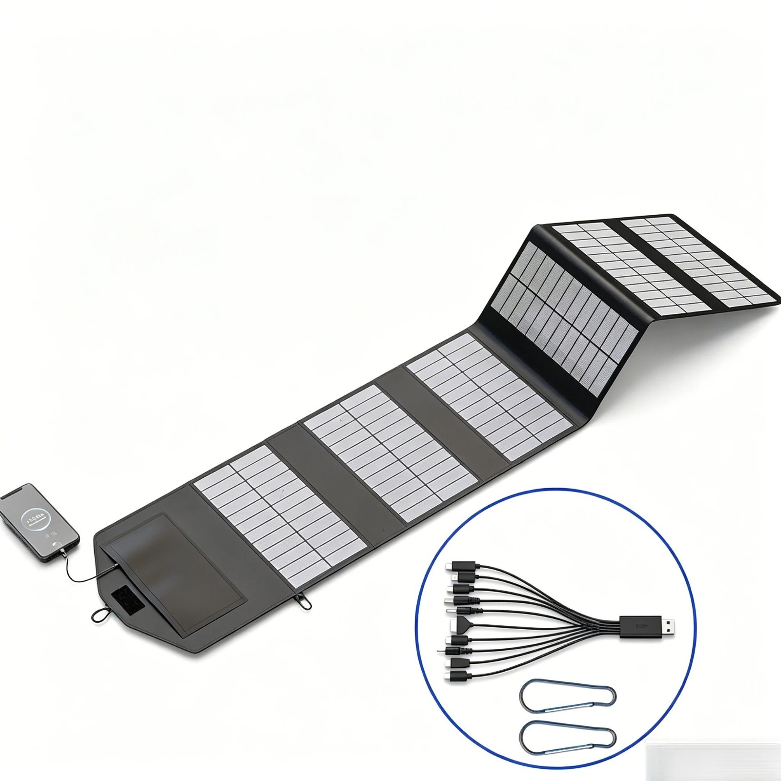 6-fold Foldable 800W Solar Panel Portable mobile Solar Panels Charger USB 5V