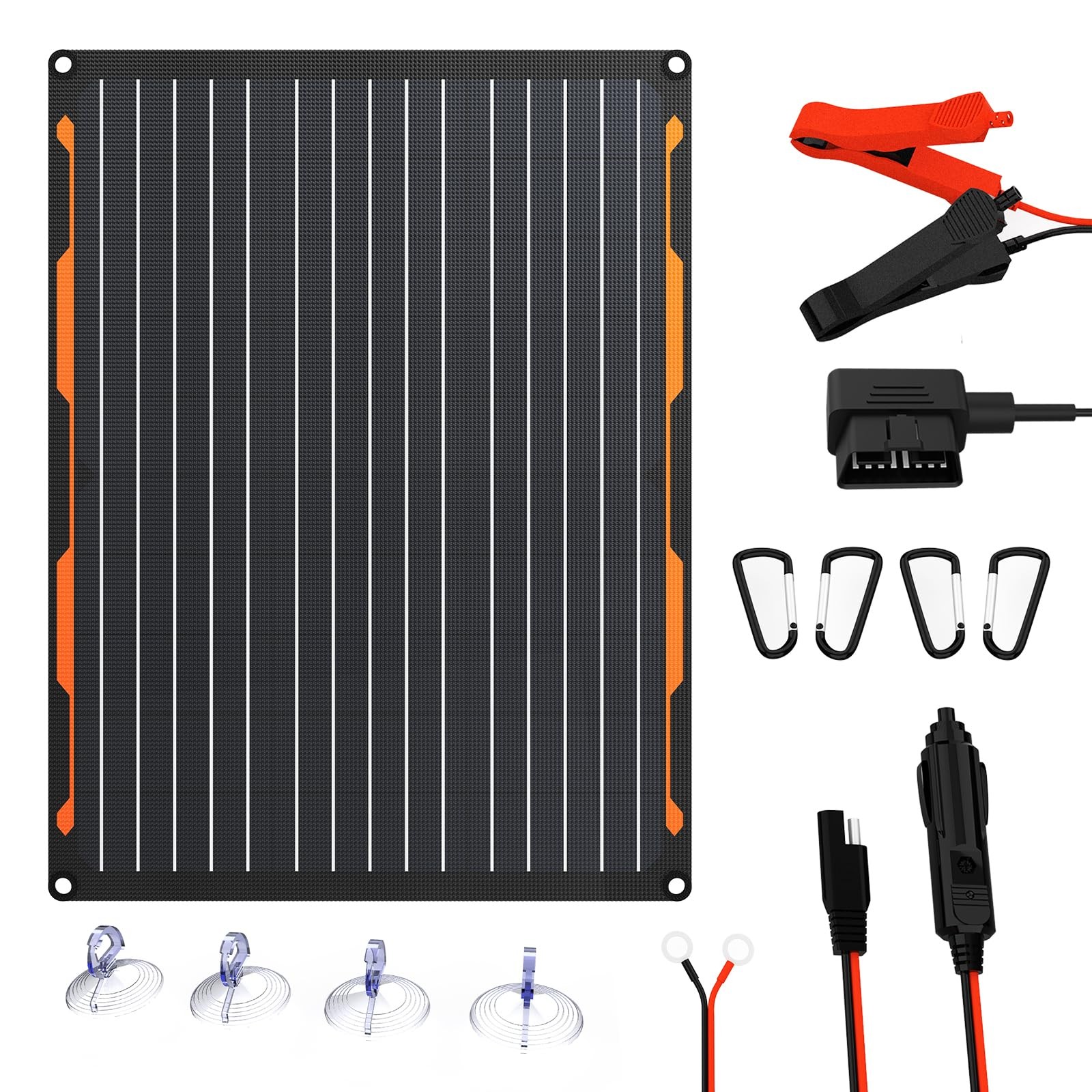 FlexSolar 20W 12V Solar Panel Battery Charger Maintainer Kits Trickle Charger…