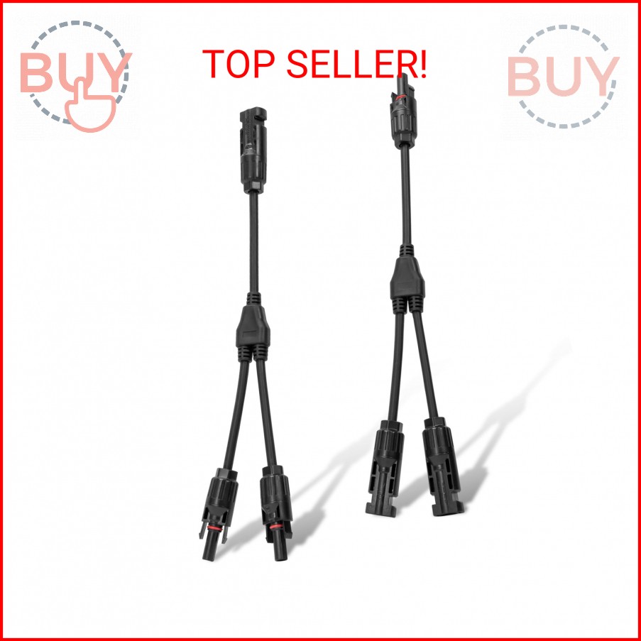 ECO-WORTHY Solar Connectors Y Branch Parallel PV Adapter Cable Wire Plug Tool Ki
