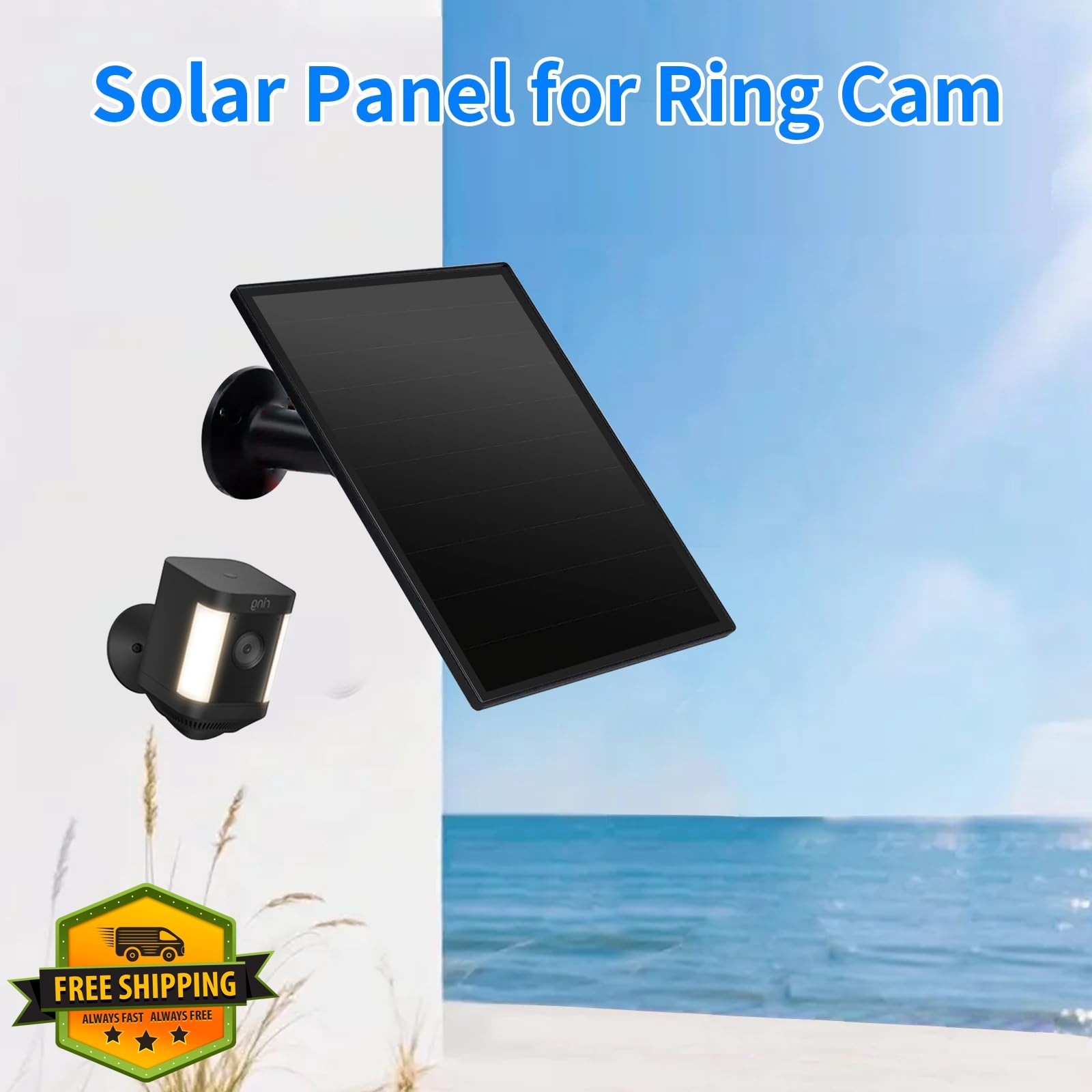 Teczckc Black Solar Panel 1Pack