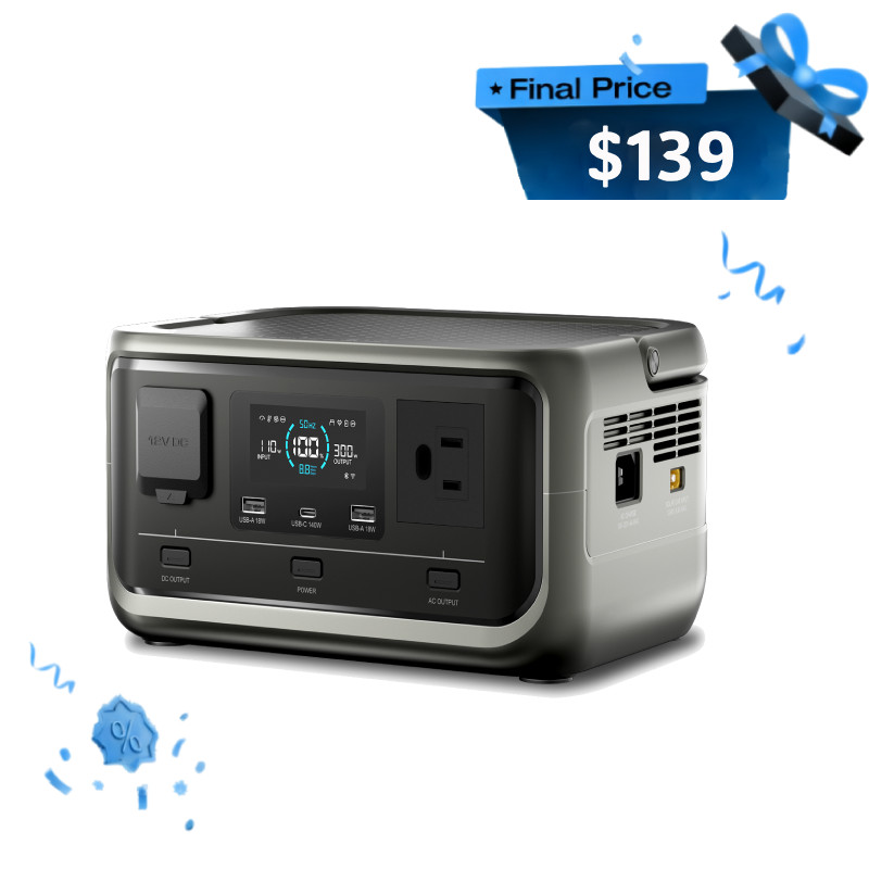 ALLPOWERS VOLIX P300 Portable Power Station 300W 256Wh Solar Bank LiFePO4 Trip