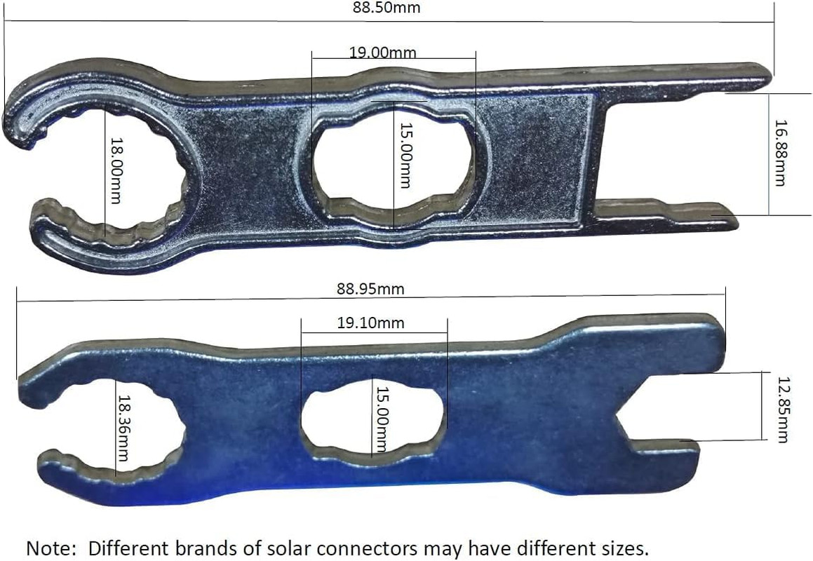 1 Pair Panel Connector Tool for MC-4 Solar Connectors: Metal Spanner Wrenches
