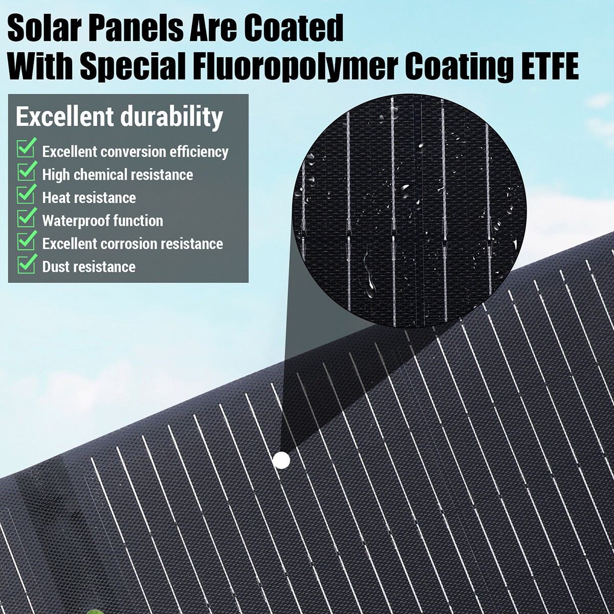 LINEBA 110W Portable Solar Panel Kit for Home RV Power Station, IP68 Waterproof