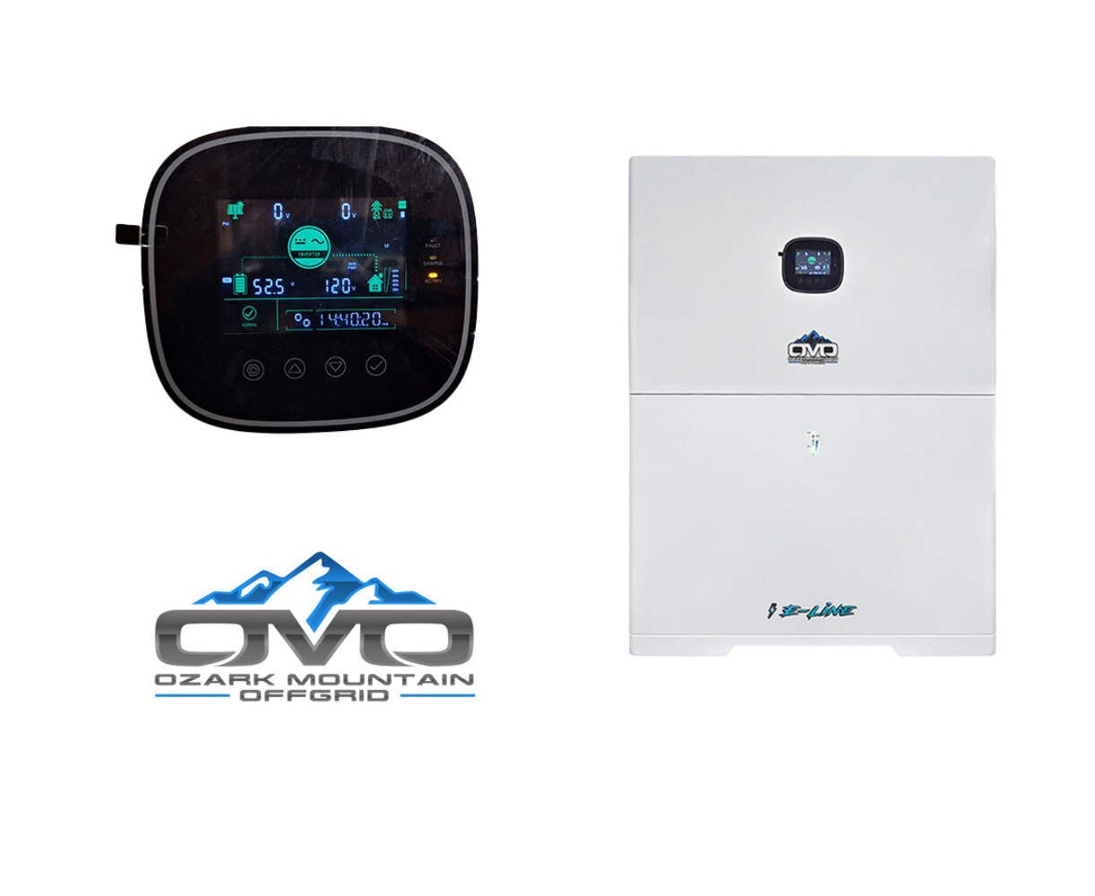 2.28KW Complete Offgrid Solar Kit + 10K 120V/240V OMO E-Line Inverter + 10.24KW