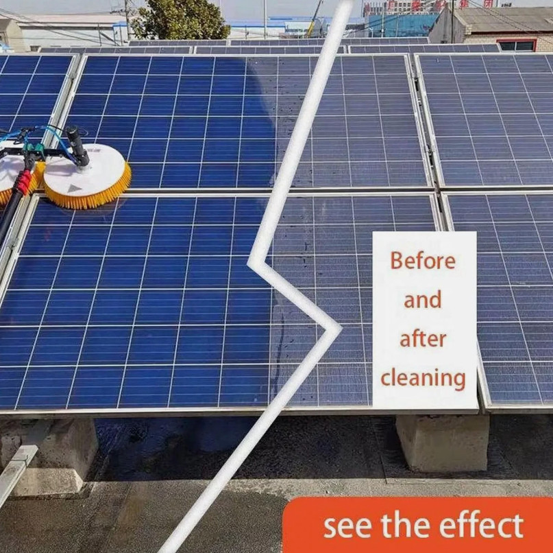 Solar Panel Cleaning Machine Double Head Retractable Photovoltaic Panels Brush
