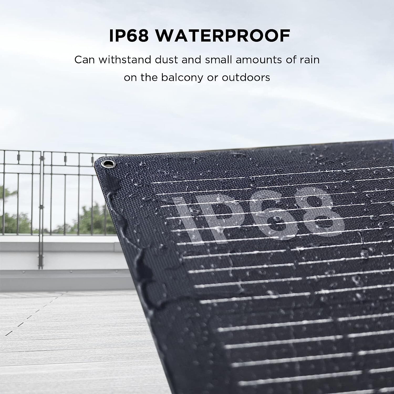 ECOFLOW 100W Outdoor IP68 Flexible Solar Panel High Efficiency Roof Solar Module
