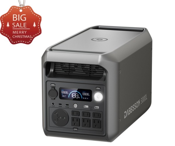 🔥3000L 3000W 3072Wh Portable Power Station Solar Generator App Control Dabbsson