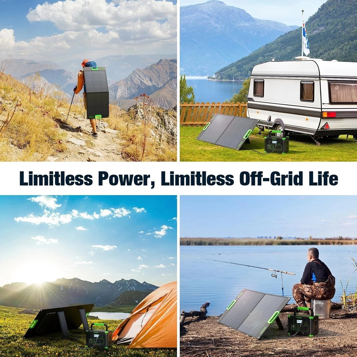 100W Portable Solar Panel for Power Station Generator, 20V Foldable Solar Cel…