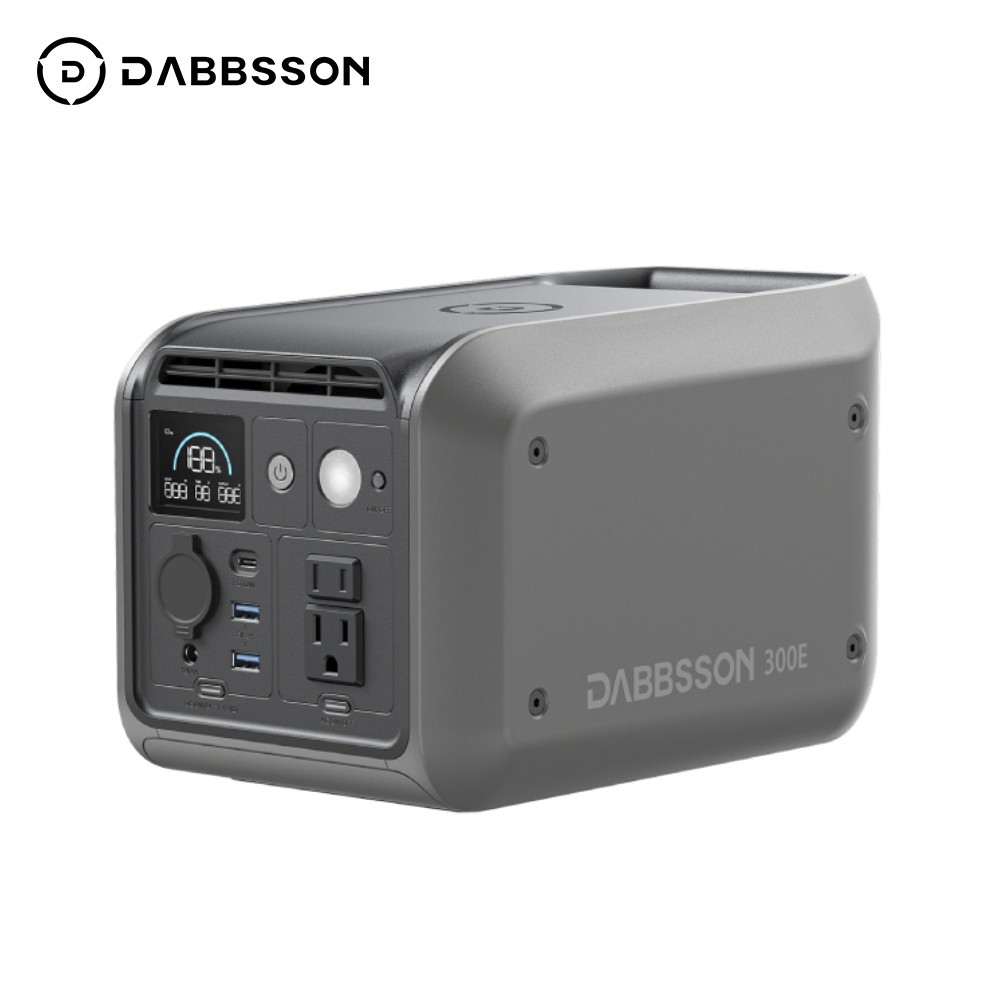Dabbsson Portable Power Station Solar Generator 298Wh 300W LiFePO4 Battery 300E