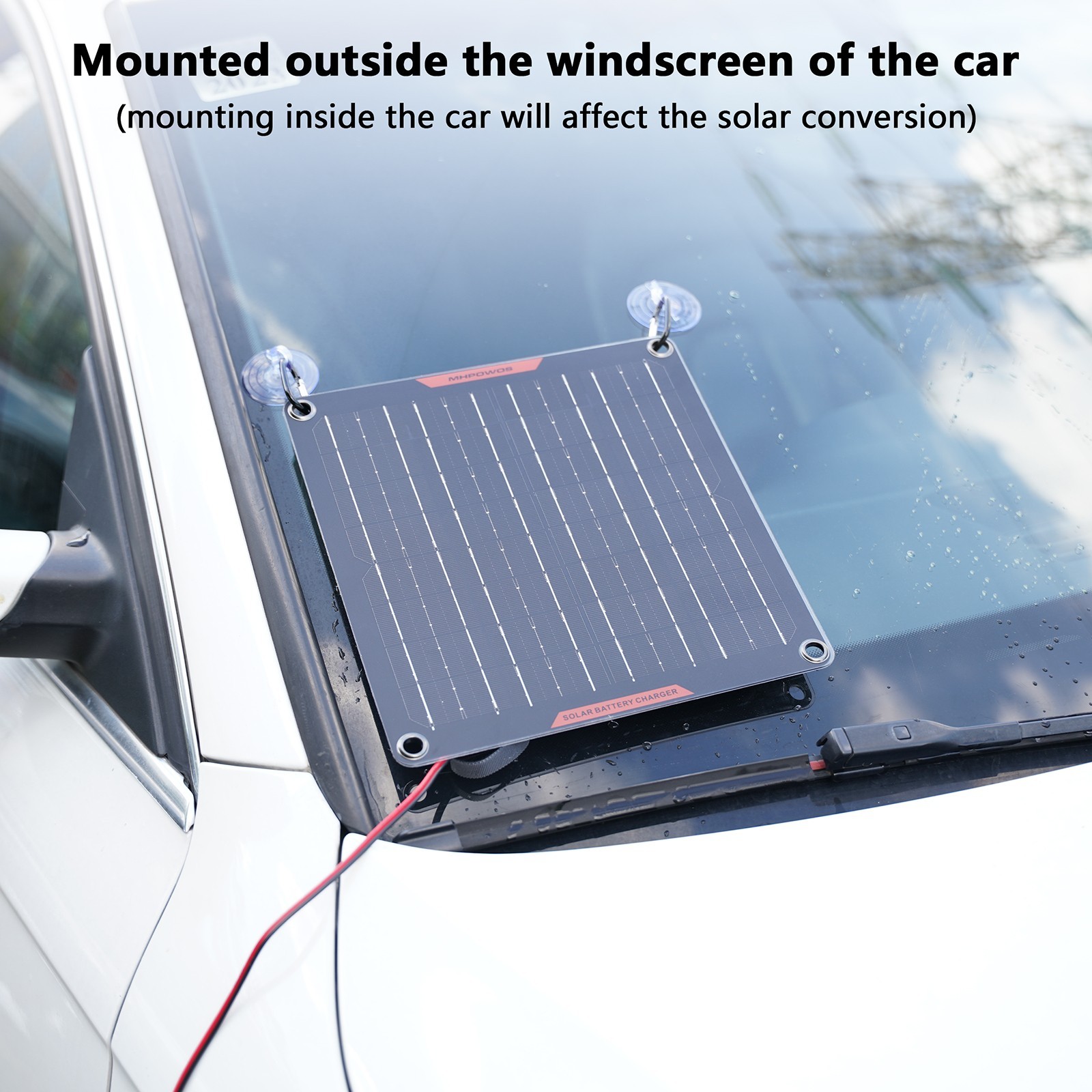 MHPOWOS Solar Panel 10W 12V Solar Car Battery Charger Solar RV Charger
