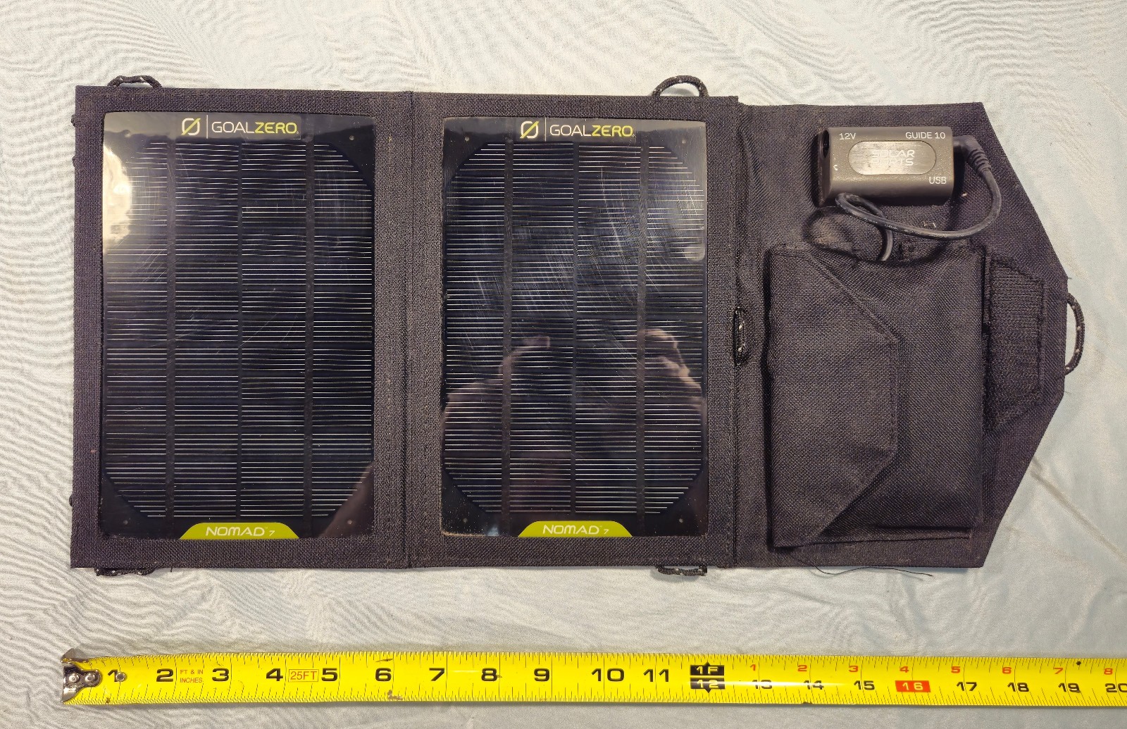 Portable Solar Panel GoalZero Nomad 7 Charge AA, AAA, 9v Rechargeable batteries