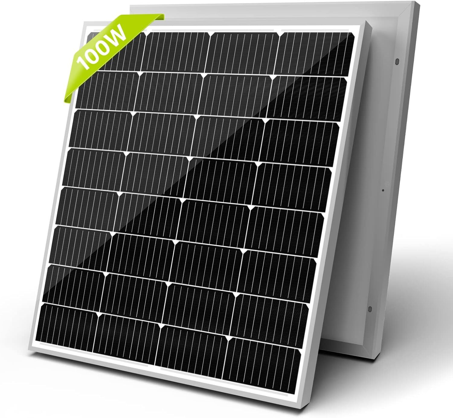 Newpowa 9BB Cell Monocrystalline 12V 100W Solar Panel f/ RV Marine Boat Off Grid
