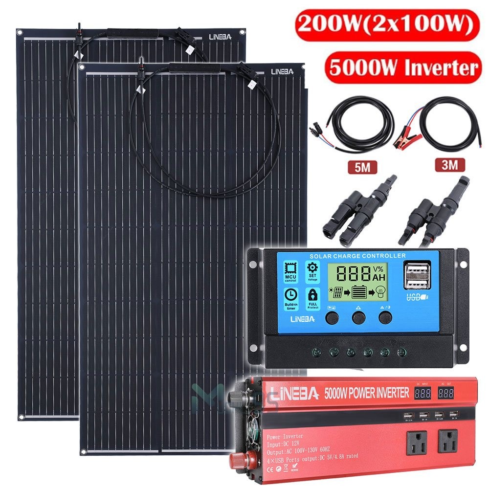 5000W Solar Kit | Includes Inverter, 200W 2pcs Solar Panels 30A Controller.