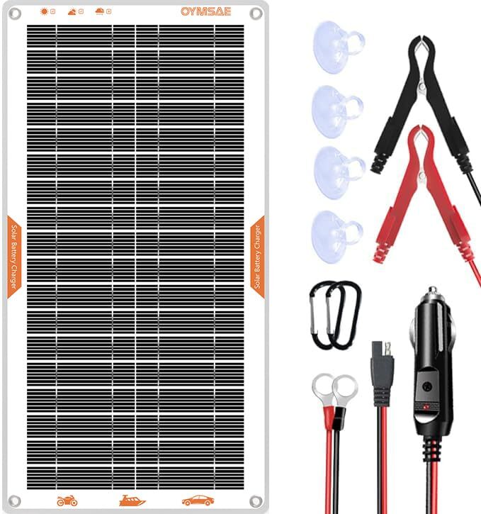 10W Solar Car Battery Charger Portable 12V Trickle Battery Charger & Maintain…