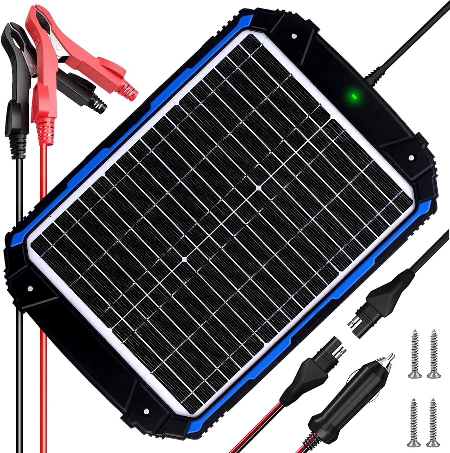 12V 20 Watt Solar Panel Charging Kits for Car Marine RV Trailer Boat Automotive