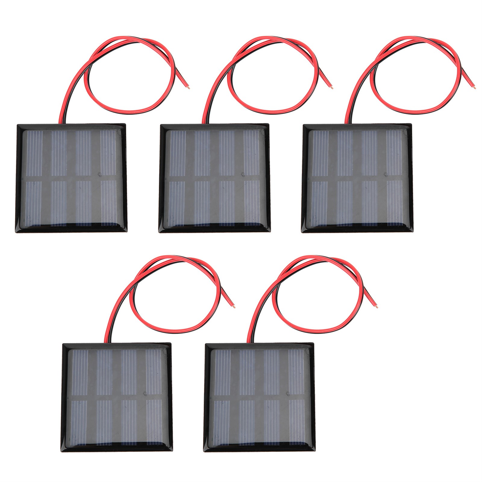 5Pcs Solar Panel Power Supply Module Board With 30CM Red Black Line DC2V 150mA