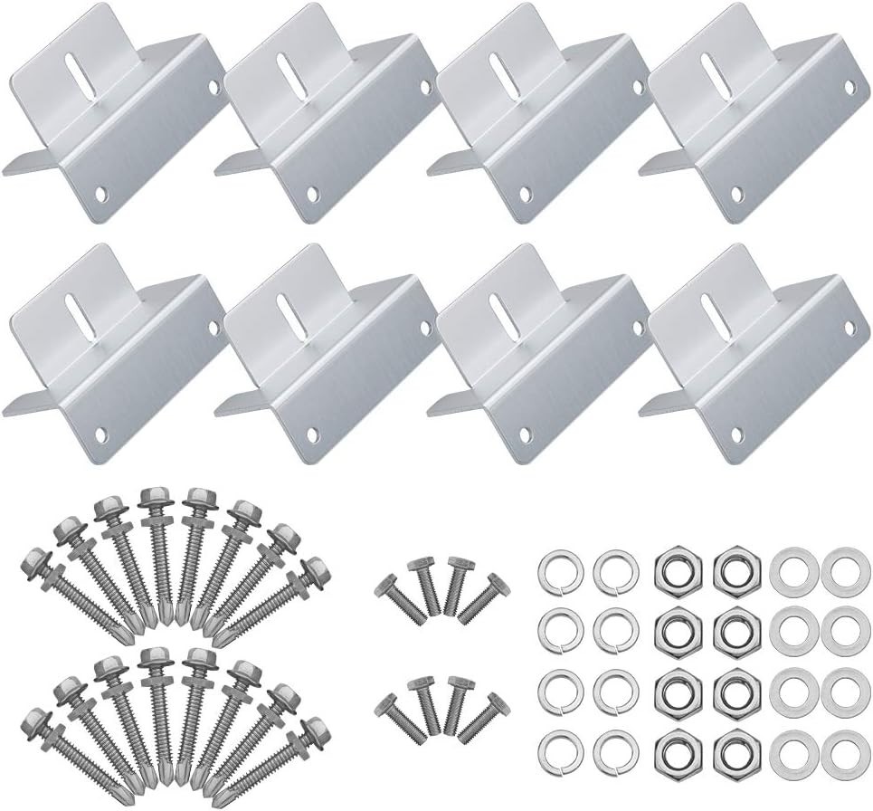 Corrosion-Resistant Z Brackets – 8 Units for Solar Panels on Irregular Surfaces